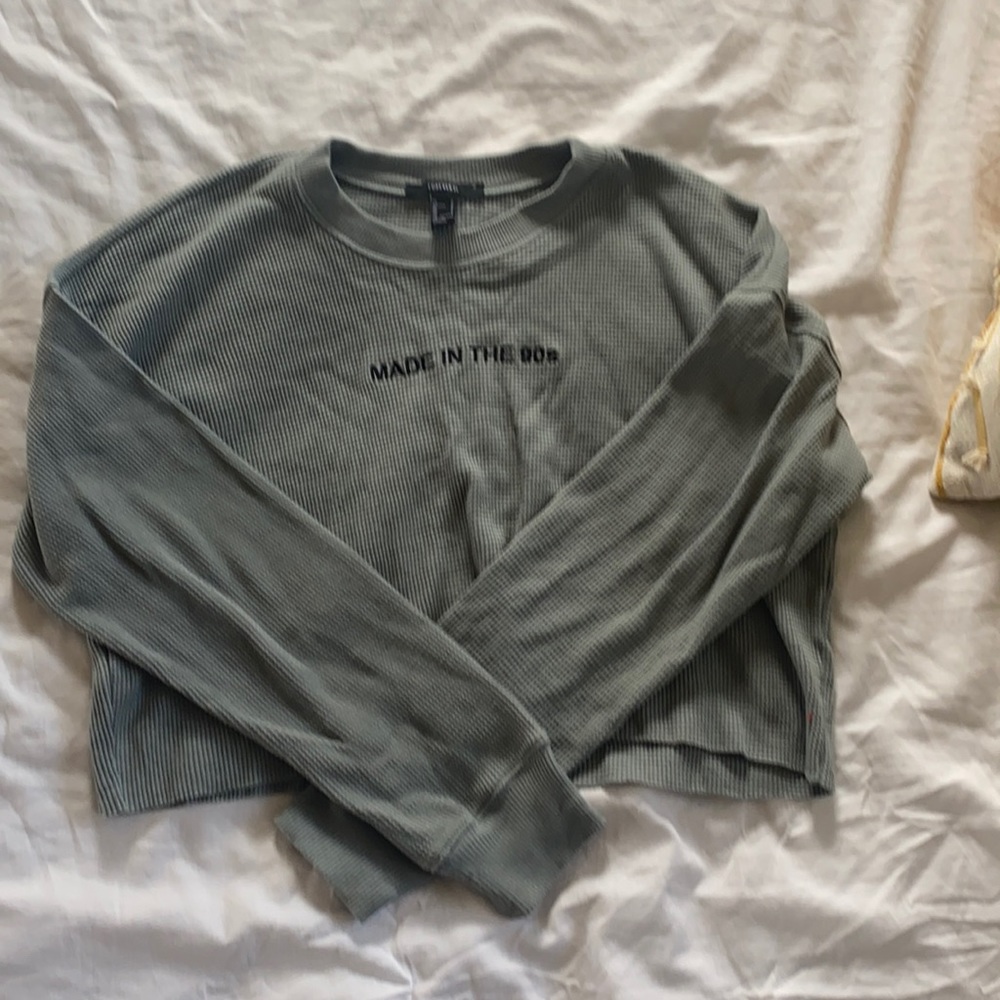 Waffle knit long sleeve